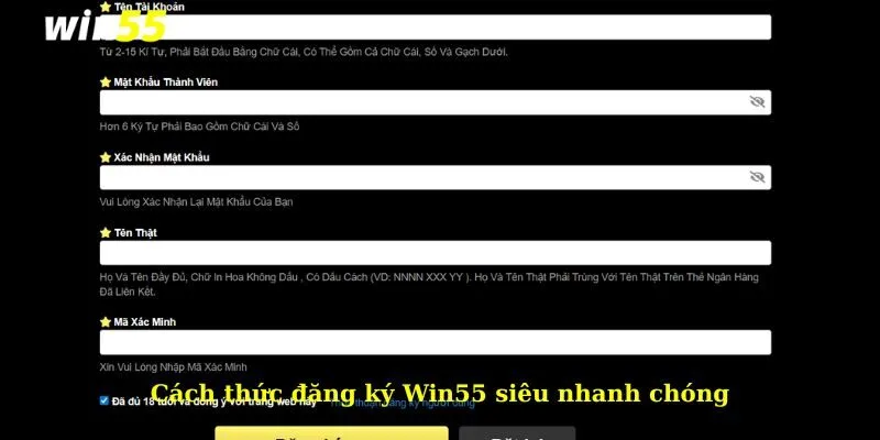 Cách thức đăng ký Win55 siêu nhanh chóng