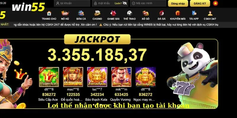 Lợi thế nhận được khi bạn tạo tài khoản